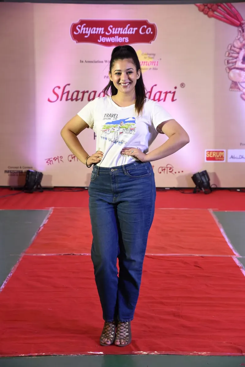 A moment from the Sharad Sundari 2021 selection round