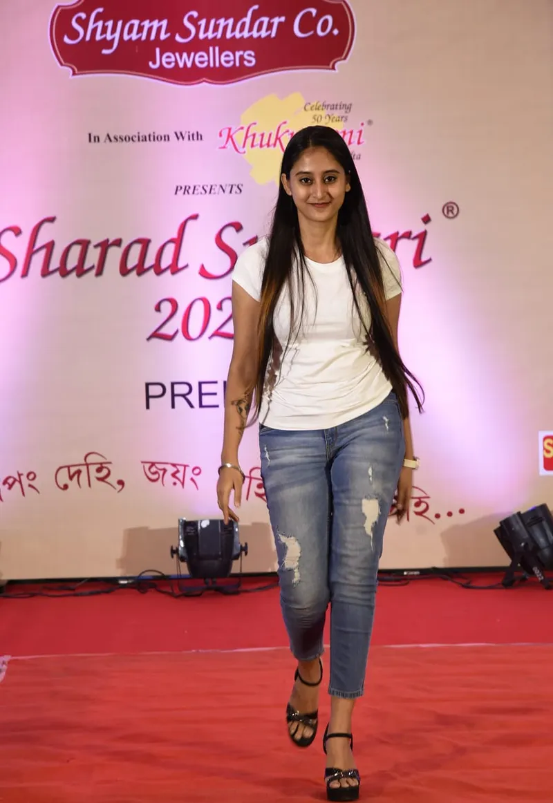A moment from the Sharad Sundari 2021 selection round