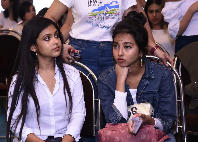 A moment from the Sharad Sundari 2021 selection round
