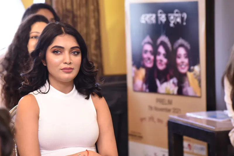 A moment from the Sharad Sundari 2021 selection round
