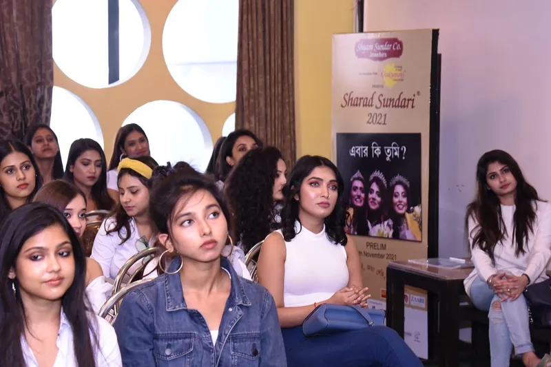 A moment from the Sharad Sundari 2021 selection round