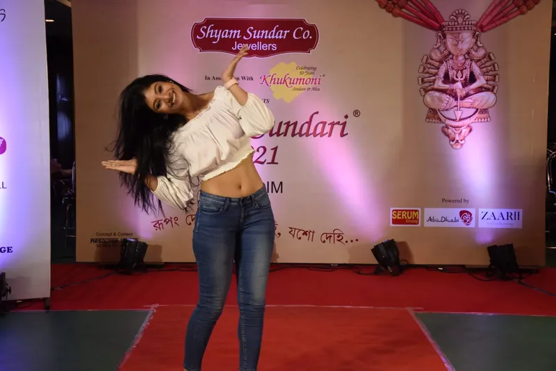 A moment from the Sharad Sundari 2021 selection round